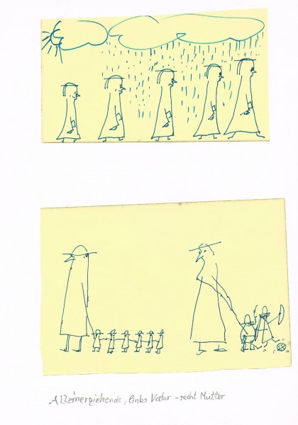 Karikatur: Kindersegen von Günter Stanienda