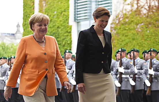 Bundeskanzlerin Merkel empfängt die slowenische Ministerpräsidentin Bratušek in Berlin