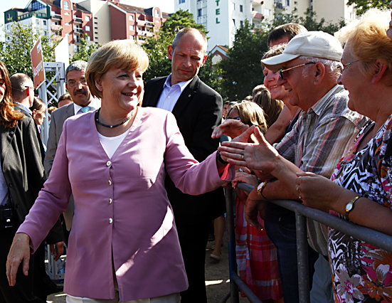 Bundeskanzlerin Merkel auf Wahlkampftour