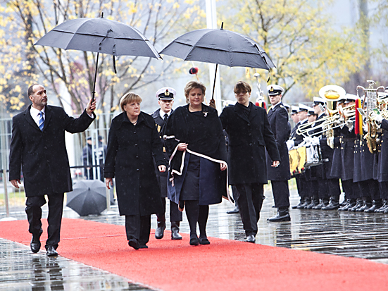 Bundeskanzlerin Merkel empfängt die Ministerpräsidentin von Norwegen Solberg in Berlin