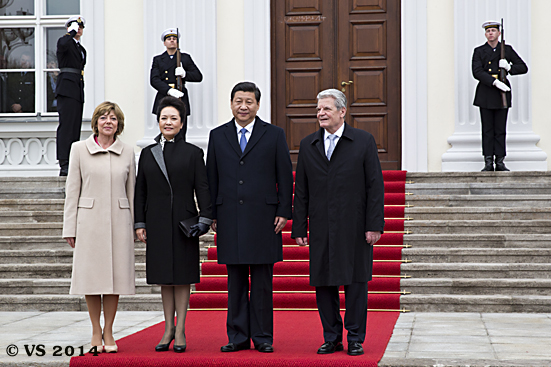 Bundespräsident Gauck begrüßt den chinesischen Staats- und Parteichef Jinping in Berlin