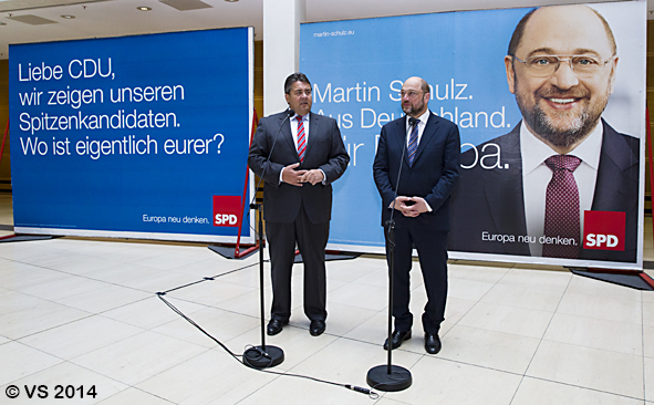 Präsentation des Abschlussplakates zum Europawahlkampf der SPD
