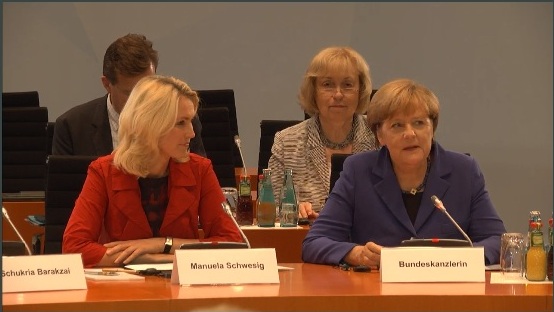 Zu den Gesprächen beim Frauengipfel 2015 im Bundeskanzleramt bitte Bild anklicken. (Foto: screenshort: bundesregierung.de)